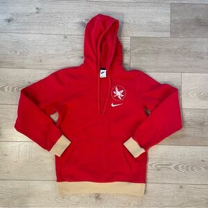Nike Ohio Buckeyes Red and Tan Men's Hoodie